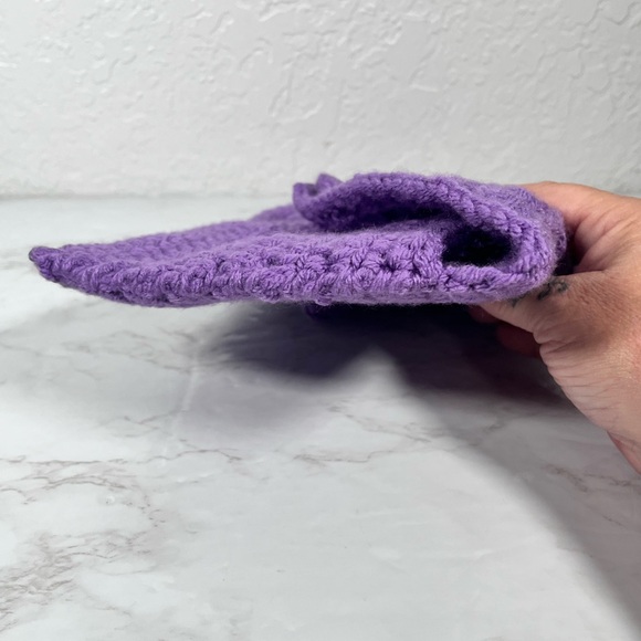 Purple Crochet Wristlet Clutch - Picture 5 of 10